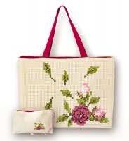 Набор для вышивания сумки с кошельком Розы /002Bag