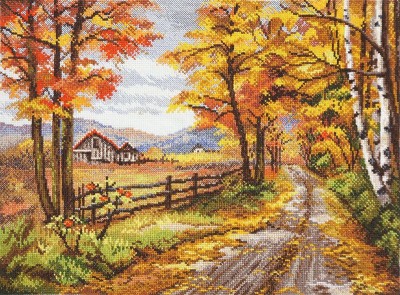Набор для вышивания Дорога в осень (Road in the Autumn)
