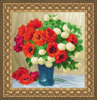 Набор для вышивания Маки и гортензия (Poppies and Hydrangea)