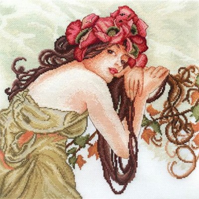 Набор для вышивания Мечтательное Лето (Dreaming Summer) Альфонс Муха
