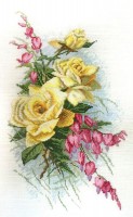 Набор для вышивания Розы и дицентра (Roses and Dicentra)