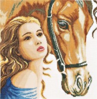 Набор для вышивания Девушка с лошадью (Women and Horse) /PN-0158324