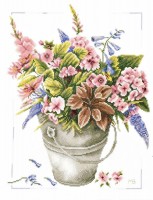 Набор для вышивания Букет цветов в ведре (Bouquet of Flowers in Bucket)