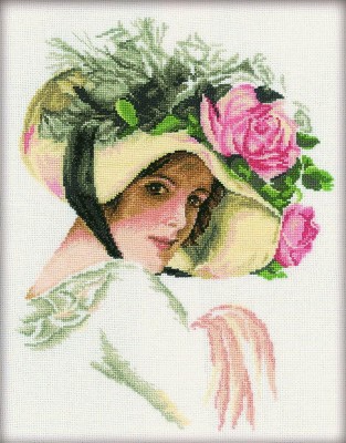 Набор для вышивания крестом Красавица в шляпе (Beauty in the Hat)