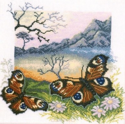 Набор для вышивания крестом Бабочки. Павлиний глаз (Butterflies. Emperor moth)