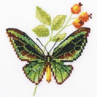 Набор для вышивания Веточка шиповника и бабочка (Briar and butterfly) /ЕН363