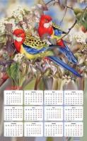 Набор для создания картины с алмазными стразами Райские птички (календарь)