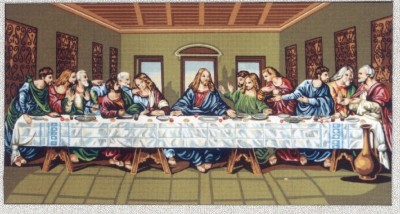 Канва жесткая с рисунком Тайная вечеря  Панно