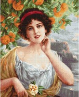 Набор для вышивания гобелена Красавица под апельсиновым деревом