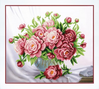 Набор для вышивания бисером Розовые пионы