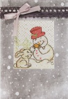 Набор для изготовления открытки Снеговик и заяц /(S)P-34
