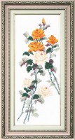Набор для вышивания Этюд с желтыми розами Crystal Art /ВТ-052