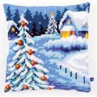 Набор для вышивания Подушка Зимний пейзаж /PN-0154633
