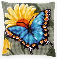 Набор для вышивания Подушка Бабочка и желтый цветок /PN-0156041