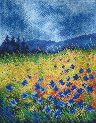 Набор для вышивания Синие, как небо  васильки (Skyblue cornflowers)