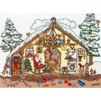 Набор для вышивания Рождественский домик Санты (Cut Thru Christmas Bothy) /XCT32