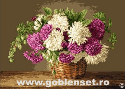 Набор для вышивания гобелена Basket with chrysanthemums