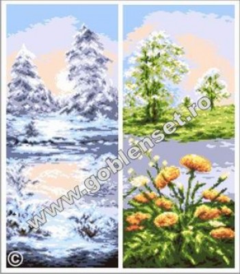 Набор для вышивания гобелена A two seasons set winter - spring