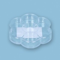 Контейнерорганайзер для мелочей (7 ячеек) прозрачный /ОМ-172