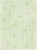 Дизайнерская канва Бутоны роз на зеленом /КД-005