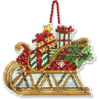 Сани с мешком, украшение
