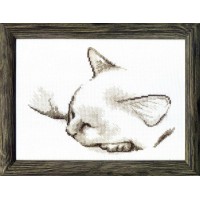 Спящий котик, серия Crystal Art /ВТ-071