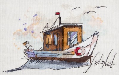 Рыбацкая лодка, По мотивам картины художника Ковалевой Т.