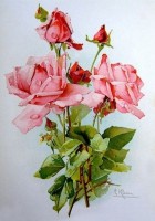 Принт для объемной вышивки Акварельные розы