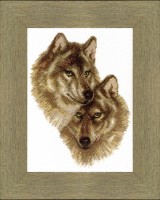 Волк и волчица Crystal Art /ВТ-058