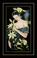Набор для вышивания Дама с лилиями (Lady with lilies)