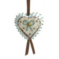 Набор для изготовления елочной игрушки Пряничное сердце (бирюзовое)