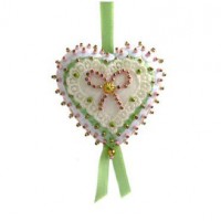 Набор для изготовления елочной игрушки Пряничное сердце (розовое) /FS-153