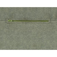 Обратная сторона наволочки на молнии из польской ткани Polar (Меланж-зеленая) 45х45 см. Состыкованная по молнии