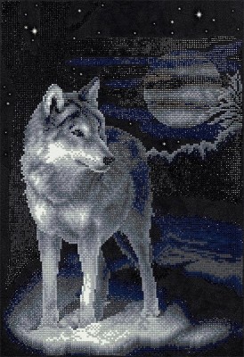 Кристальная мозаика (алмазная вышивка) Волк