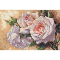 Набор для вышивания крестом Белые розы /35247