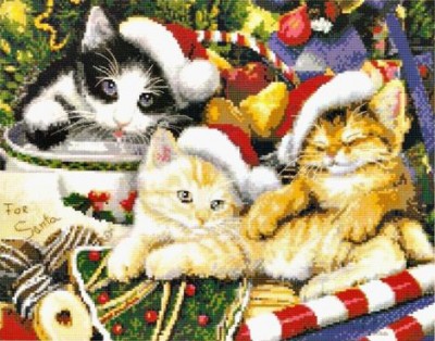 Набор для вышивания Мяу, Рождество (Meowy Christmas)