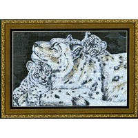 Набор для вышивания Барс с детенышами (Snow Leopard and Babes)