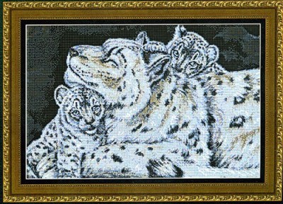 Набор для вышивания Барс с детенышами (Snow Leopard and Babes)