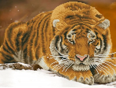 Кристальная мозаика (алмазная вышивка) Амурский тигр