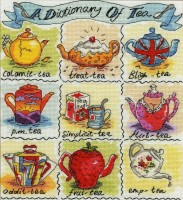 Набор для вышивания крестом Чайная библиотека (A Dictionary of Tea) /XD01