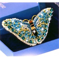 Брошь Бабочка Циркон с кристаллами Swarovski
