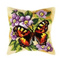 Подушка Бабочка в цветах