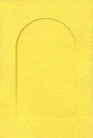 Открытка-паспарту с окошком - арка желтая (100x150 мм)