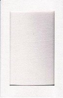 Открытка-паспарту с окошком - прямоугольник белый, рогожка (10x15 см)