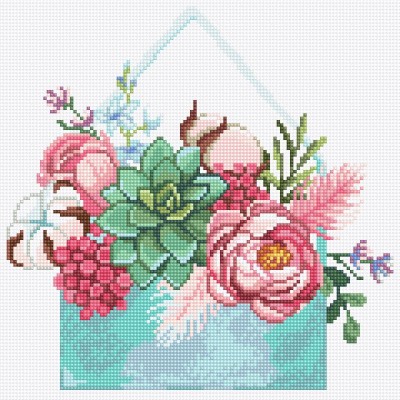 Кристальная мозаика (алмазная вышивка) Цветы в конверте