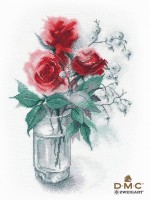 Розы и снежноягодник /1353