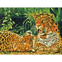 Набор для вышивания Играющие леопарды (Two leopards)
