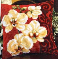 Набор для вышивания подушки Белая орхидея