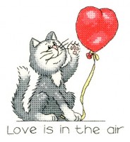 Набор для вышивания Любовь витает в воздухе. Февраль (February Cat)