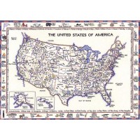 Набор для вышивания Карта Соединенные Штаты Америки (United States of America) /578-WMU
